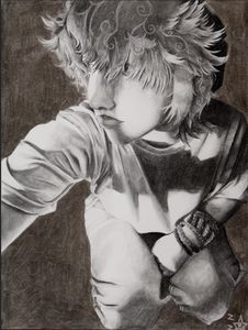 Art by Zack Zuercher, &ldquo;Nail Biter&rdquo;, Charcoal